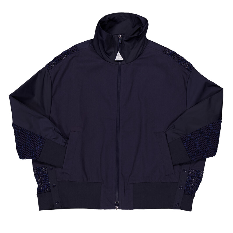 Moncler Blue Loup Bomber Jacket, Brand Size 2 (Medium