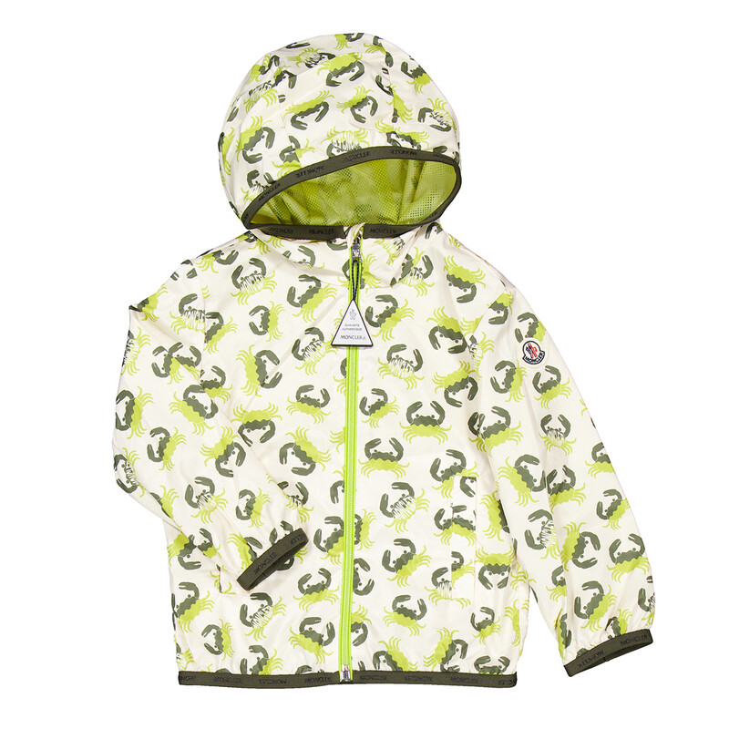 Moncler Boys Carama Crab Print Hooded Jacket, Size 3Y J19511A00038