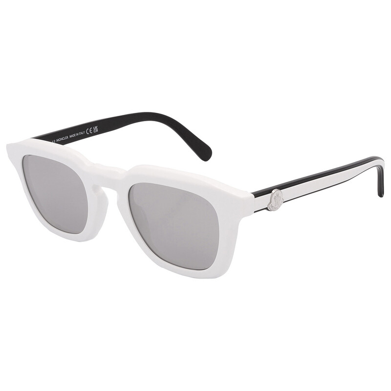 Moncler Gradd Silver Mirror Round Men's Sunglasses ML0262 21C 50