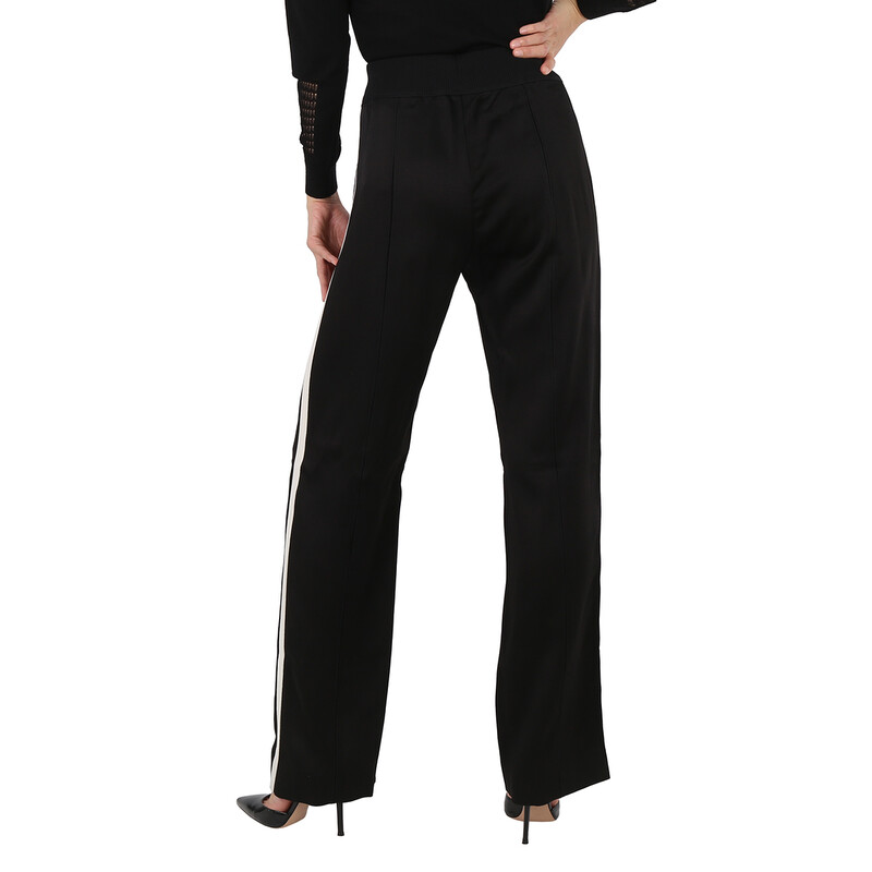 Moncler Ladies Side Stripe Tracksuit Pants in Black, Brand Size 44