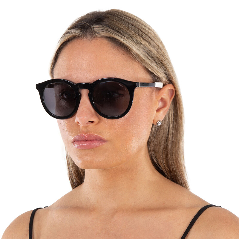 Moncler Odeonn Polarized Smoke Round Unisex Sunglasses ML0291 01D