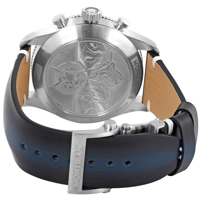Montblanc 1858 Chronograph Automatic Blue Dial Men's Watch 126912