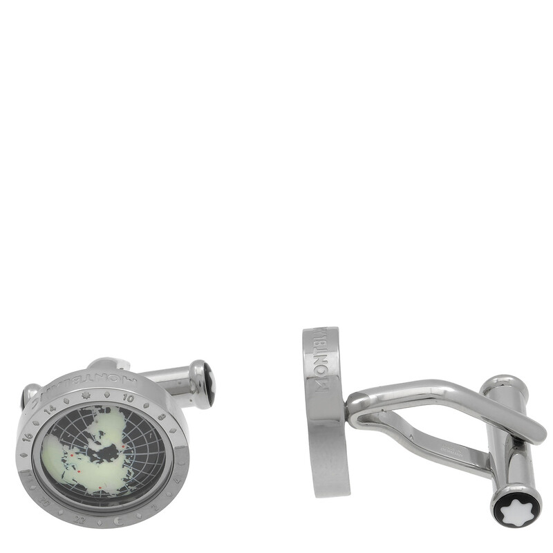 MONTBLANC カフリンクス 1858 ジオスフェール Montblanc 1858 Geosphere Cufflinks 126164 4062037008288 - Jewelry