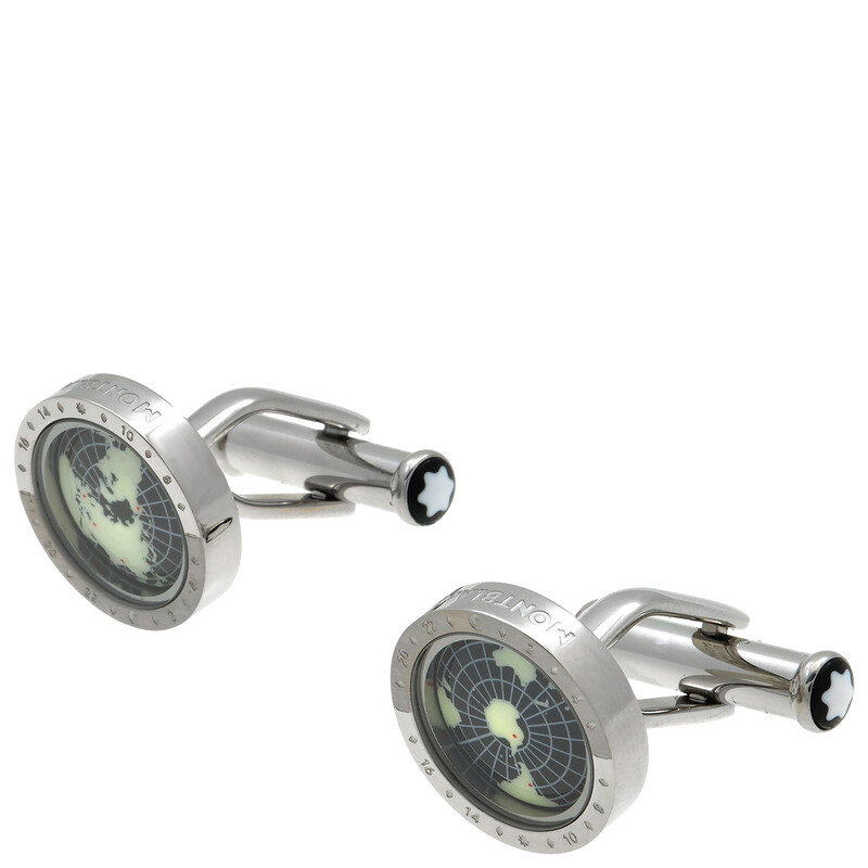 Montblanc 1858 Geosphere Cufflinks 126164 4062037008288 - Jewelry