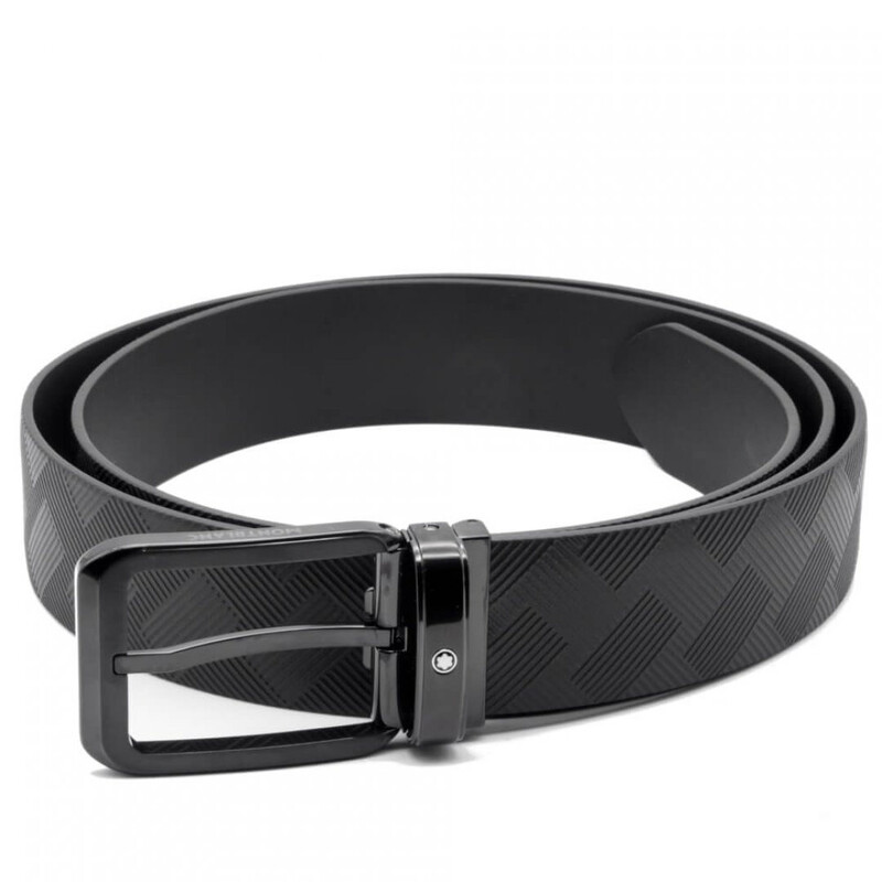 MONT BLANC ベルト 黒 Montblanc Black 35 mm Reversible Leather Belt 130587 4062037095325
