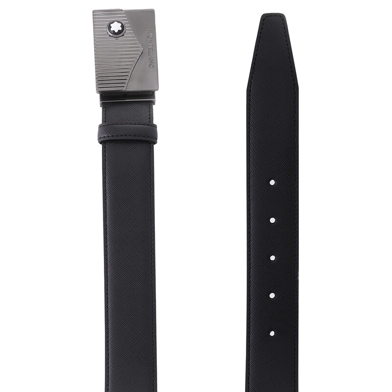 Montblanc Black 35 mm Saffiano-Printed Leather Belt 199090