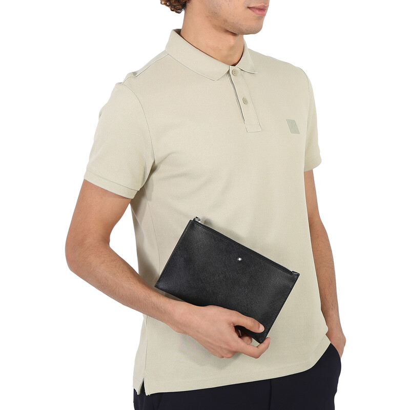 Montblanc Black Calfskin Leather Sartorial Small Pouch 128572