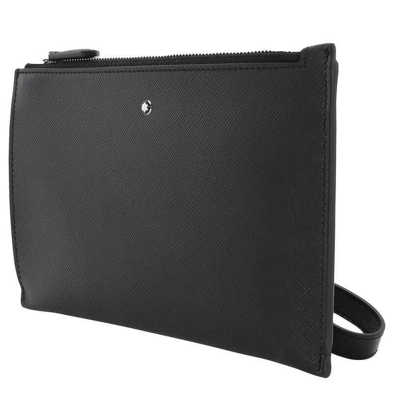 Montblanc Black Calfskin Leather Sartorial Small Pouch 128572