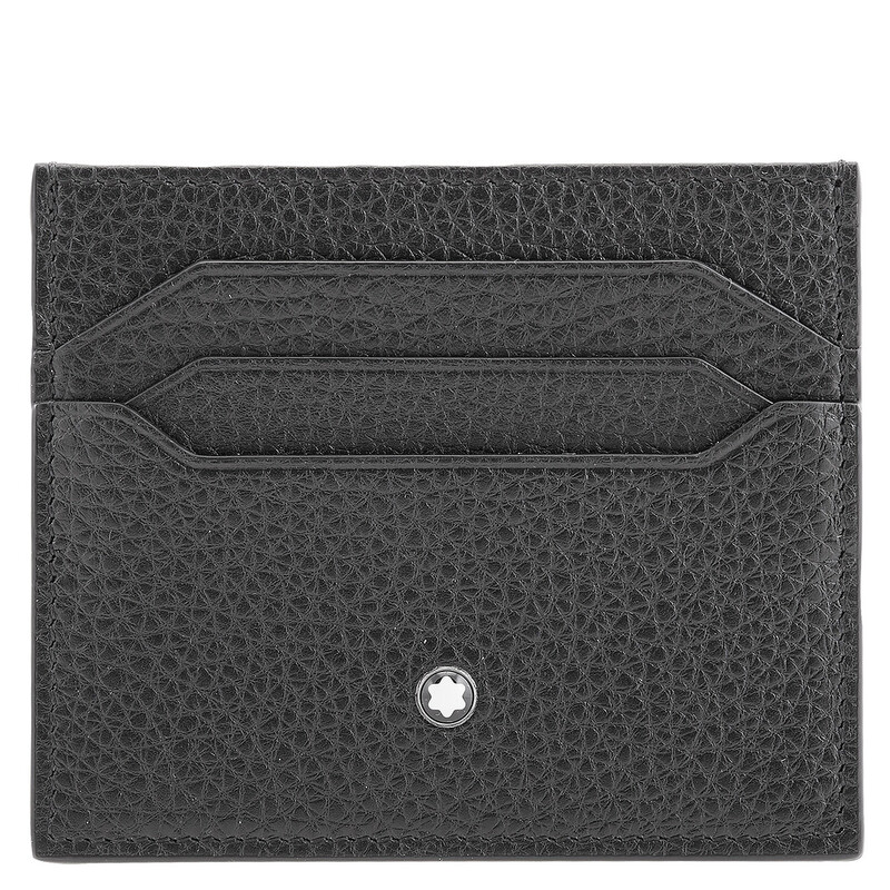 Montblanc Black Grain Leather 6cc Card Holder 199441 4062037841571
