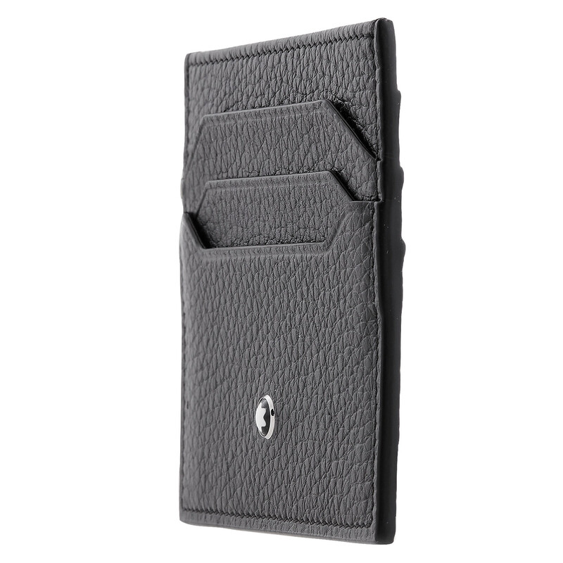 Montblanc Black Grain Leather 6cc Card Holder 199441 4062037841571
