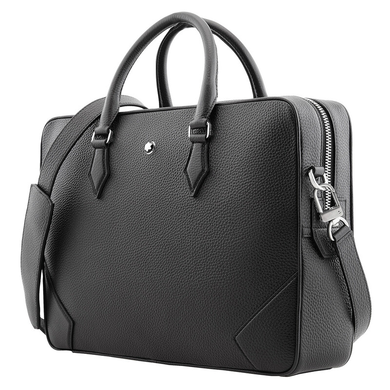 Montblanc Black Grain Leather Document Case 199437 4062037841281