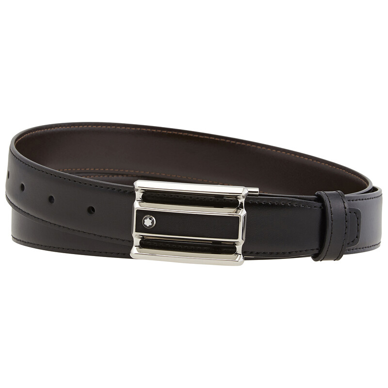 Montblanc Black/Brown Reversible Cut-to-Size Business Belt 114423