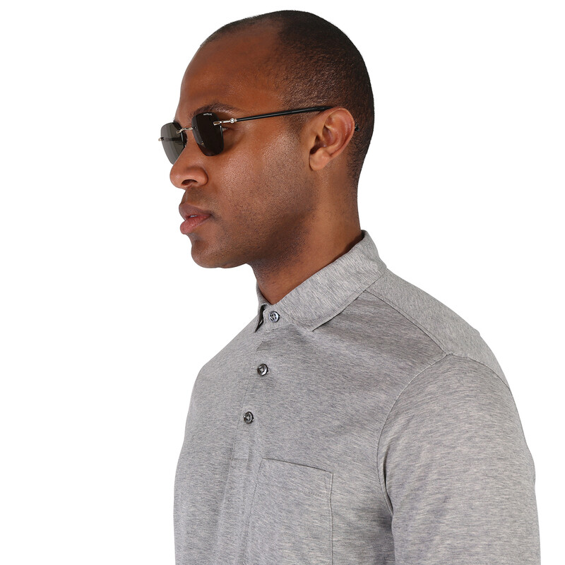 Montblanc Dark Grey Geometric Men's Sunglasses MB0270S 001 51
