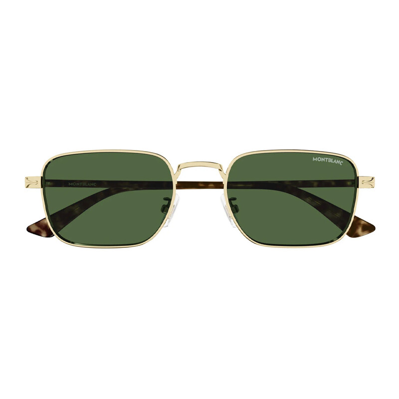 モンブラン Montblanc Green Rectangular Men's Sunglasses MB0339S 002 53