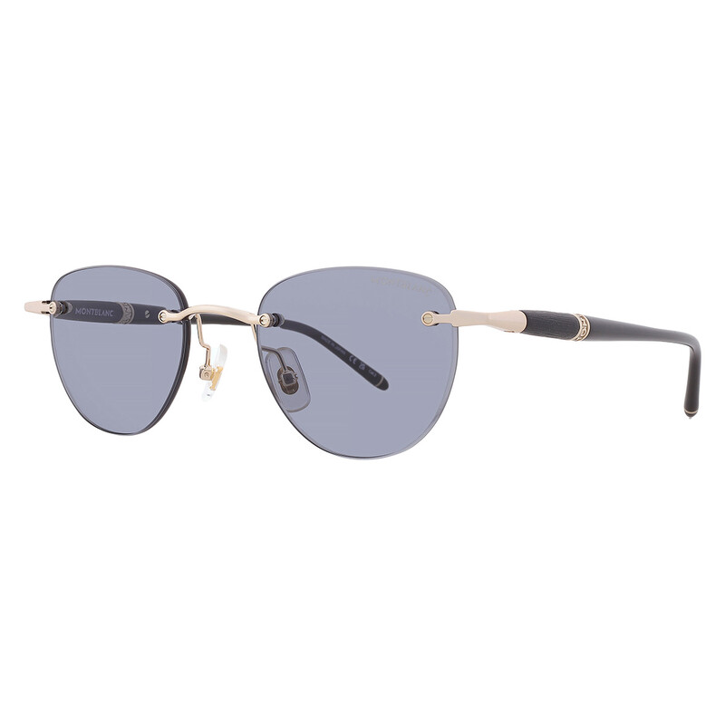 Montblanc Grey Oval Men's Sunglasses MB0412S 001 48 889652542942