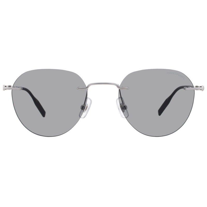Montblanc Grey Oval Men's Sunglasses MB0428S 002 51 889652596136