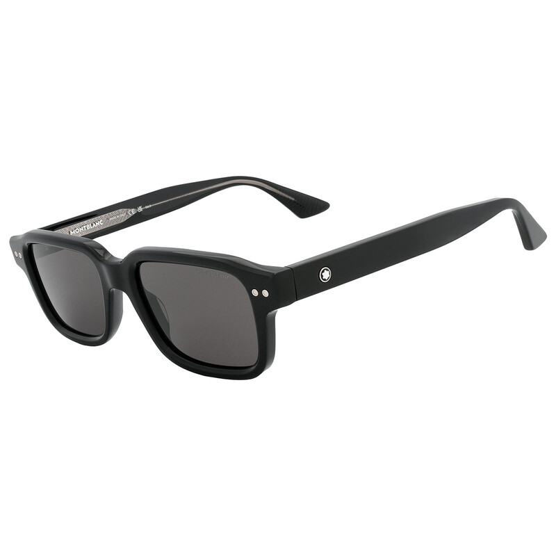 Montblanc Grey Rectangular Men's Sunglasses MB0286S 001 53
