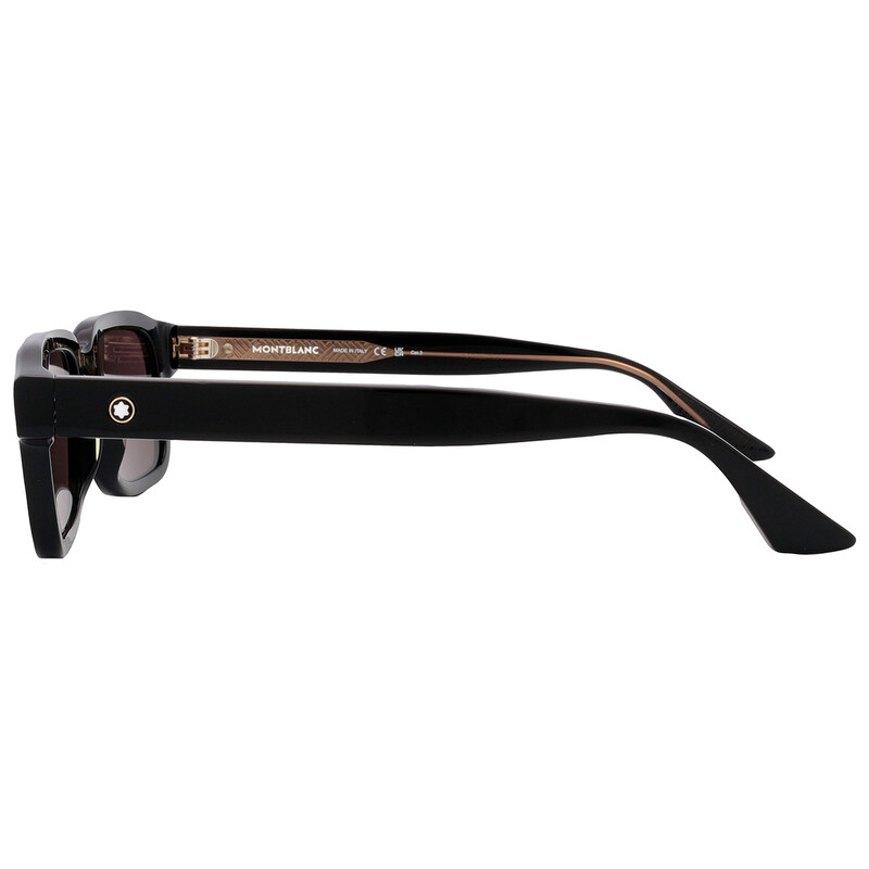 Montblanc Grey Rectangular Men's Sunglasses MB0286S 001 53