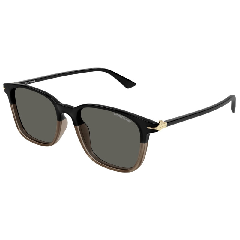 MONTBLANC ダブルブリッチサングラスべっこう Montblanc Grey Square Men's Sunglasses MB0338S 003 52 889652477756