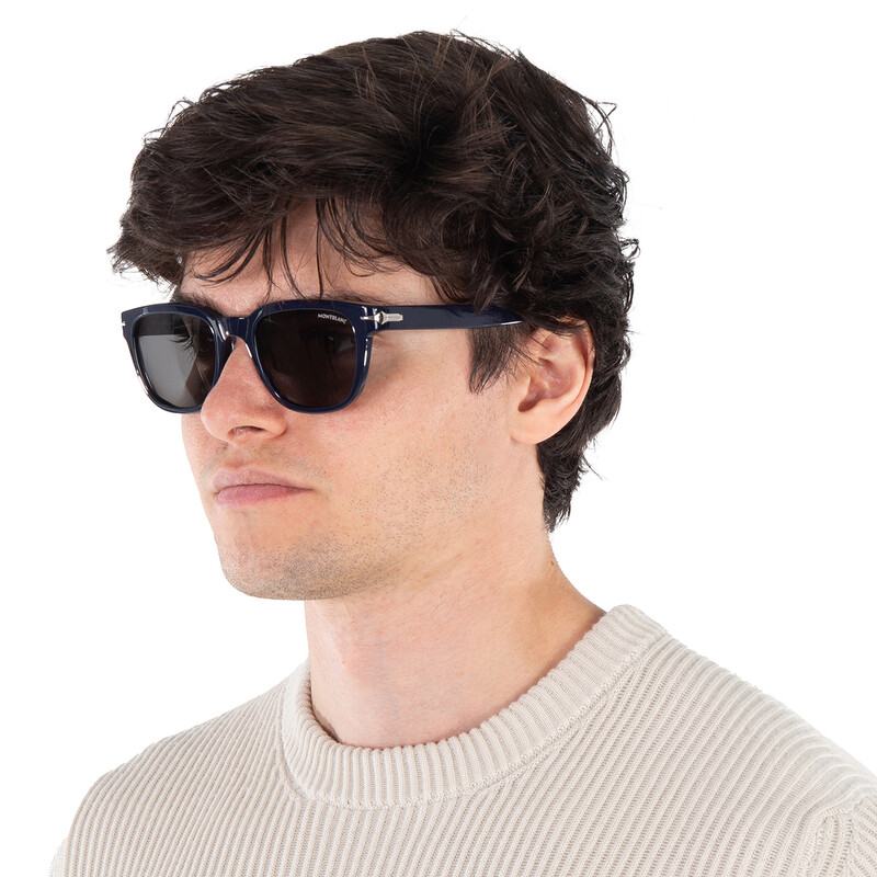 Montblanc Grey Square Men's Sunglasses MB0302S 004 51 889652447261