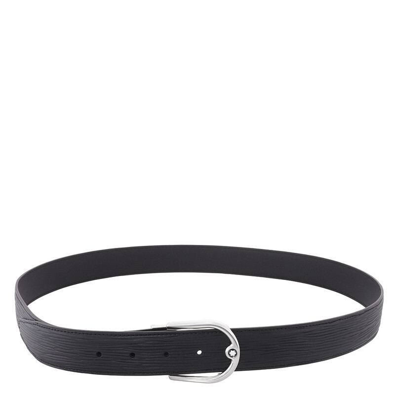 Montblanc Horseshoe Buckle Printed 35 mm Reversible Leather Belt
