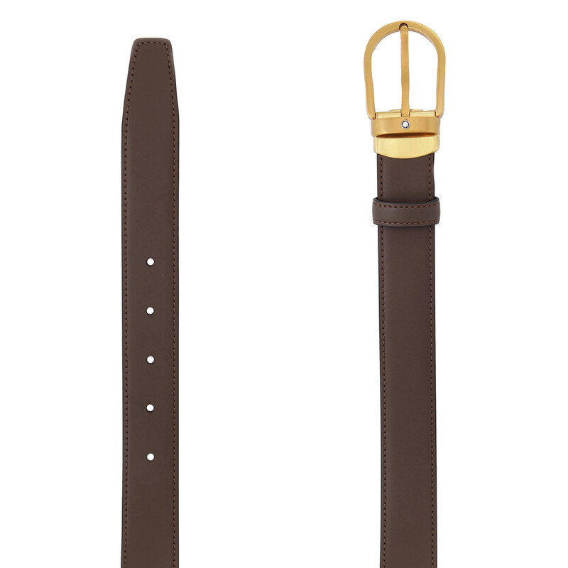 MONTBLANC ベルト MONTBLANC Gold Buckle 30MM Brushed Green Leather Belt 129454