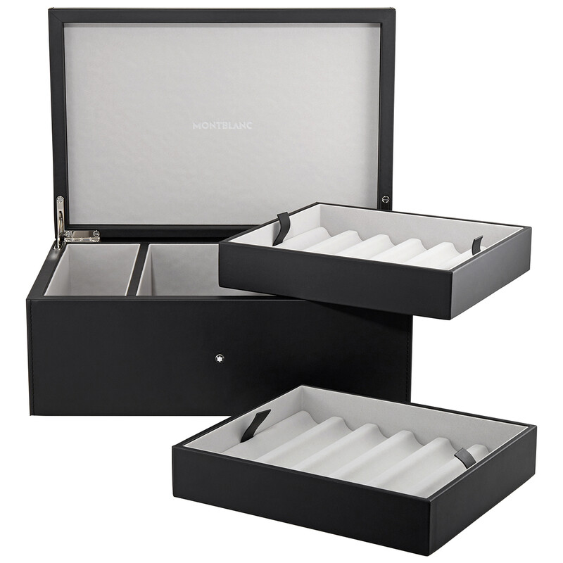 Montblanc ブラック ケースBOX有り。 Montblanc Leather Collector Box 12 Writing Instruments 124026