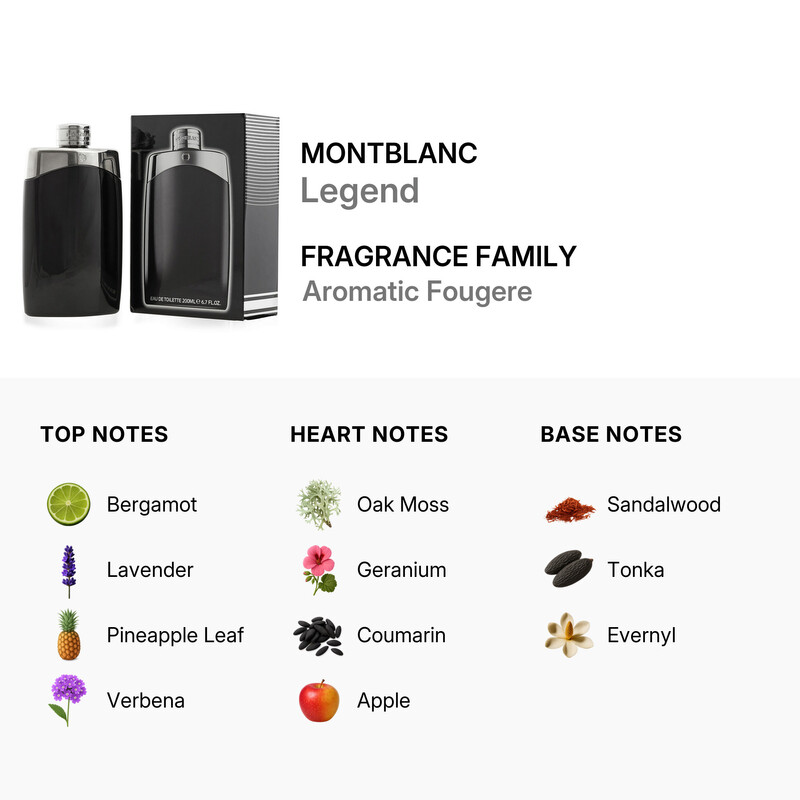 Montblanc Legend Men / Mont Blanc EDT Spray 6.7 oz (200 ml) (m)