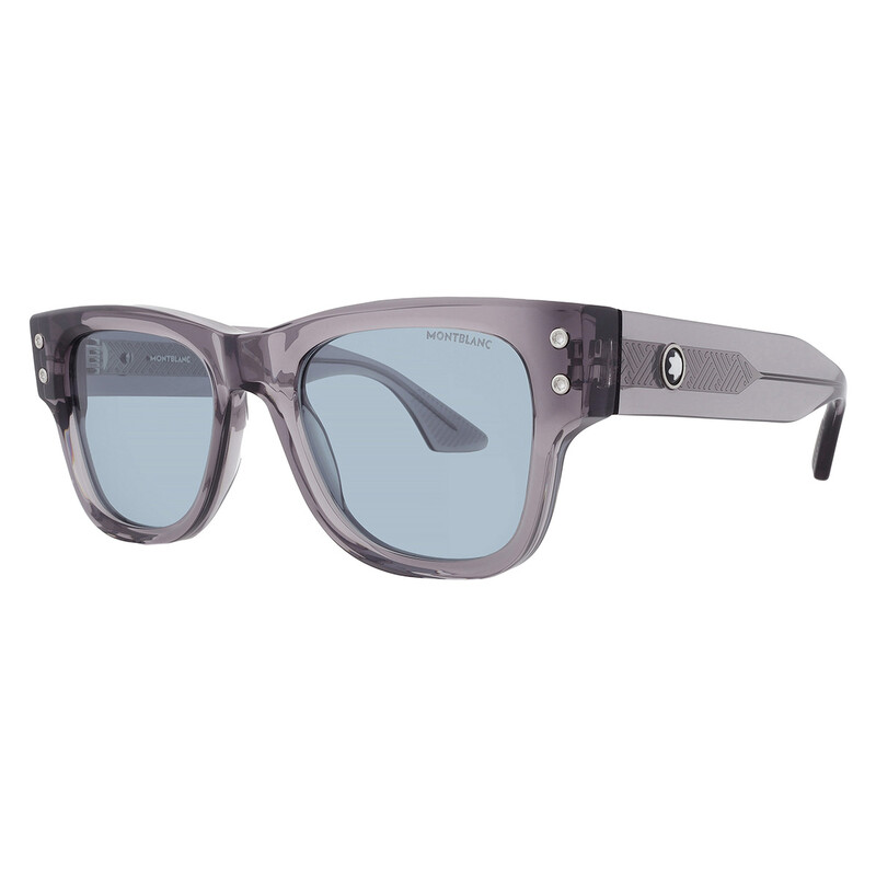 Montblanc Light Blue Square Men's Sunglasses MB0381S 004 54
