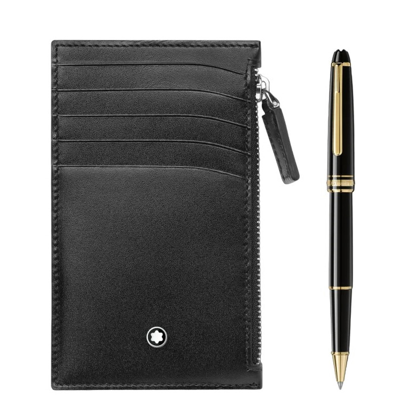 Montblanc Meisterstuck Classique Rollerball Pen and Leather Pocket