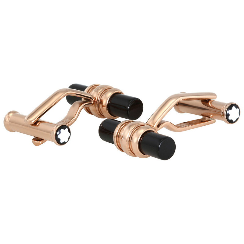 Montblanc Meisterstuck Gold-Tone Onyx Cufflinks 113395