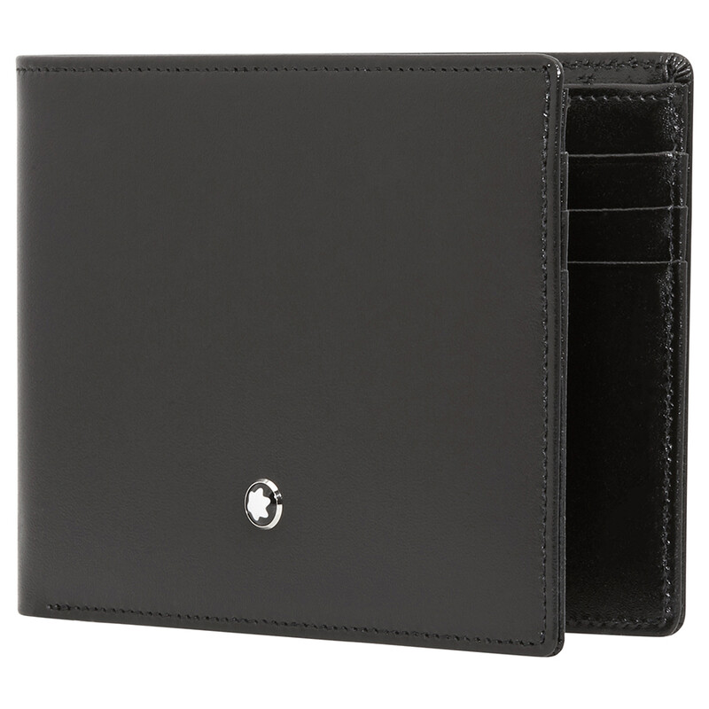 Montblanc Meisterstuck Leather 6cc Wallet In Black 198308