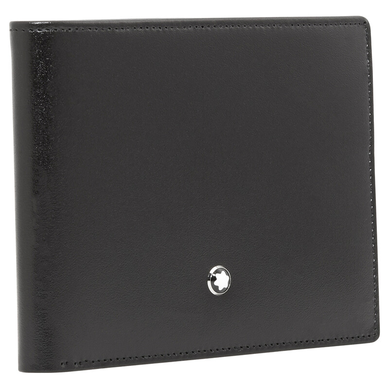 Montblanc Meisterstuck Leather 6cc Wallet In Black 198308 Montblanc Meisterstuck Leather 6cc Wallet In Black 198308
