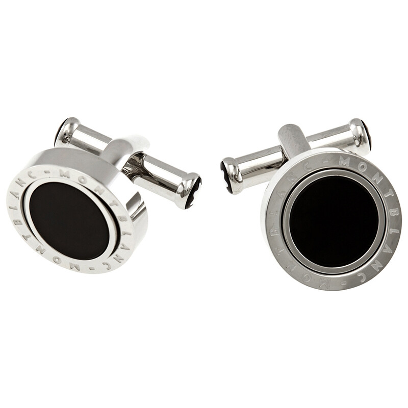 Montblanc Meisterstuck Onyx Inlay Stainless Steel Round Men's