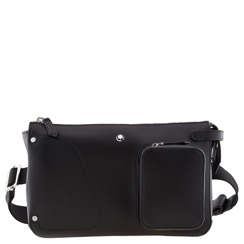 Montblanc Meisterstuck Selection Soft Leather Belt Bag In Black Montblanc Meisterstuck Selection Soft Leather Belt Bag In Black