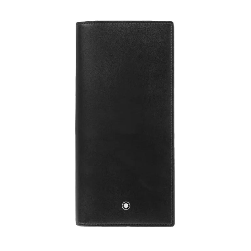 【ミクロ0408】Montblanc ブラック L字ファスナーウォレット Montblanc Leather Goods Meisterstuck Travel Zipped Pocket Wallet