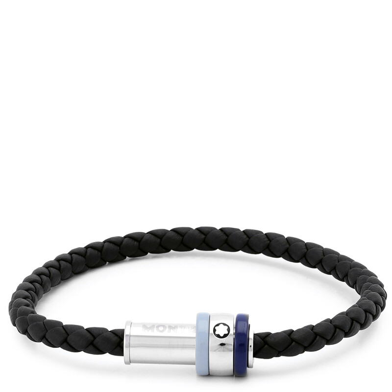 Montblanc Men's 1858 Ice Sea Blue Bracelet, Size 63 12951863