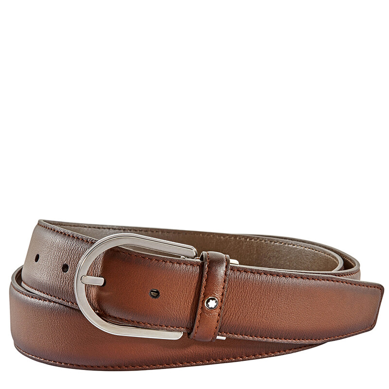 MONTBLANC ブラウン スエード ベルト Montblanc Men's Cut-to-Size Business Belt- Brown 118413