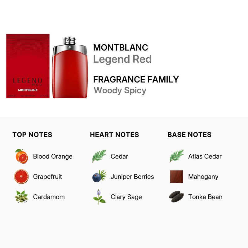 Montblanc Men's Legend Red EDP Spray 6.7 oz Fragrances