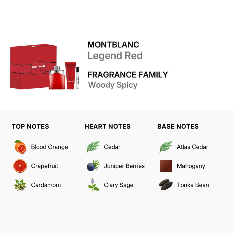 Montblanc Men's Legend Red 3pcs EDP Gift Set Fragrances