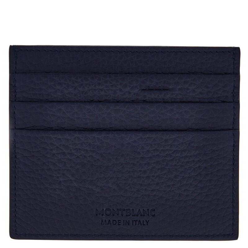 Montblanc Midnight Blue Grain Leather 6cc Card Holder 220039