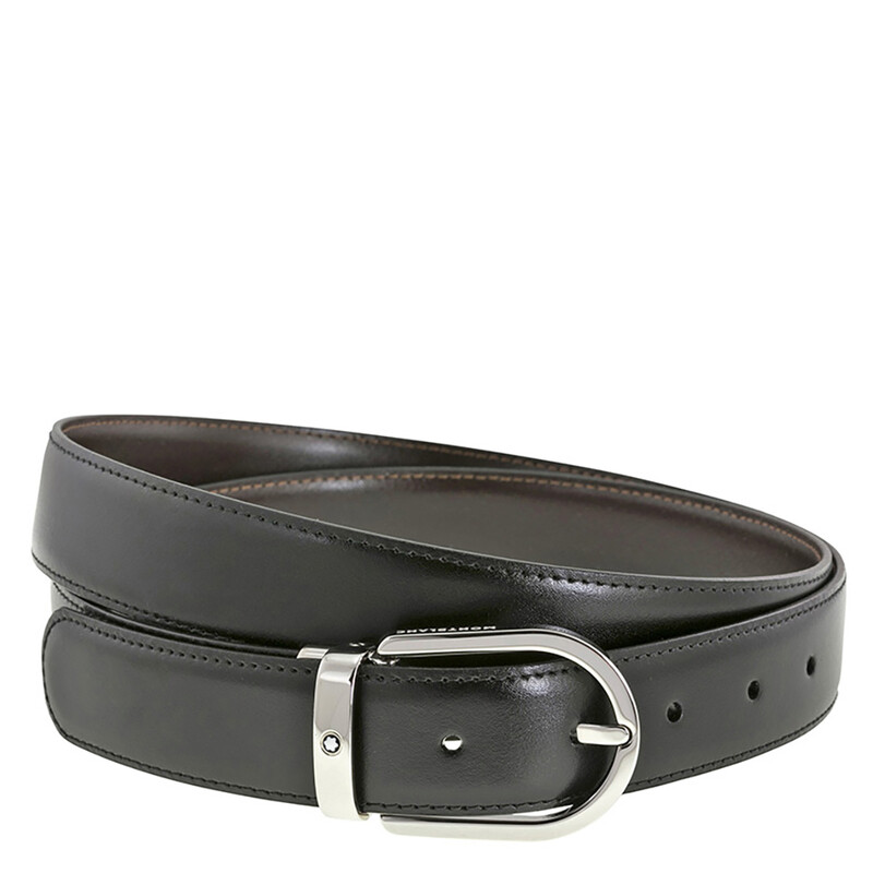 Montblanc Reversible Black/Brown Leather Belt 128135 4062037049380