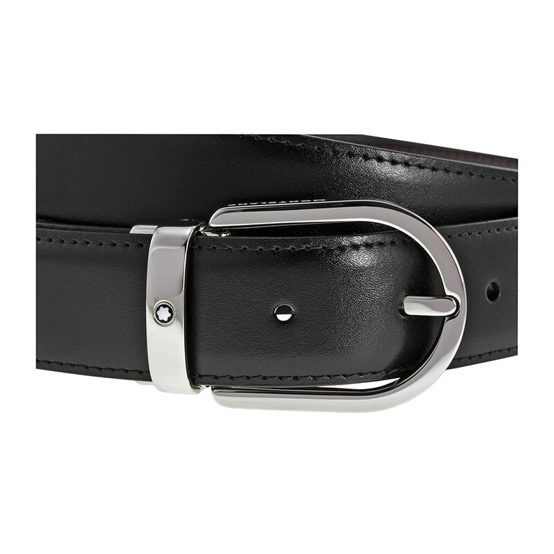 Montblanc Reversible Black/Brown Leather Belt 128135 4062037049380