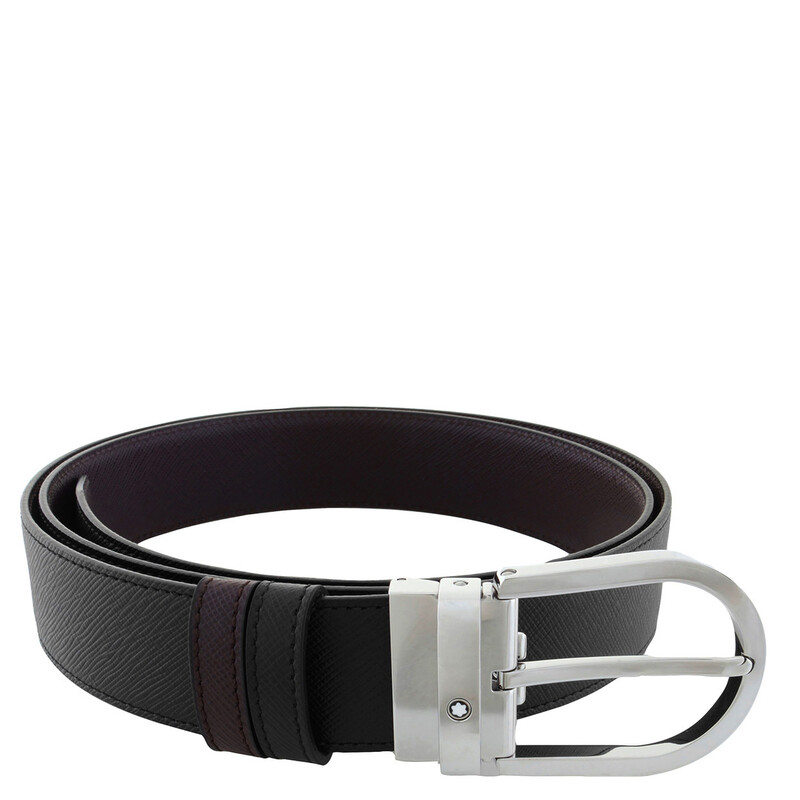 サンローランパリ　HORSESHOE BUCKLE BELT Montblanc Sartorial Leather Horseshoe Buckle Reversible Belt