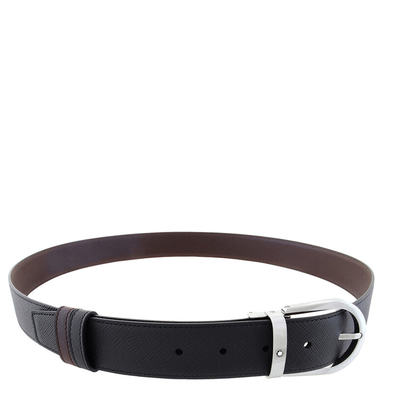 Montblanc Sartorial Leather Horseshoe Buckle Reversible Belt