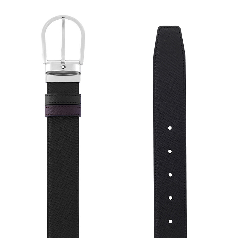 Montblanc Sartorial Leather Horseshoe Buckle Reversible Belt