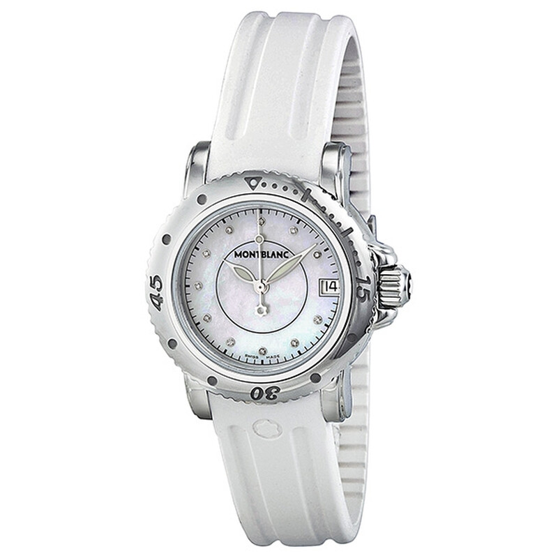 Montblanc Sport Quartz Diamond White Mother of Pearl Dial Ladies