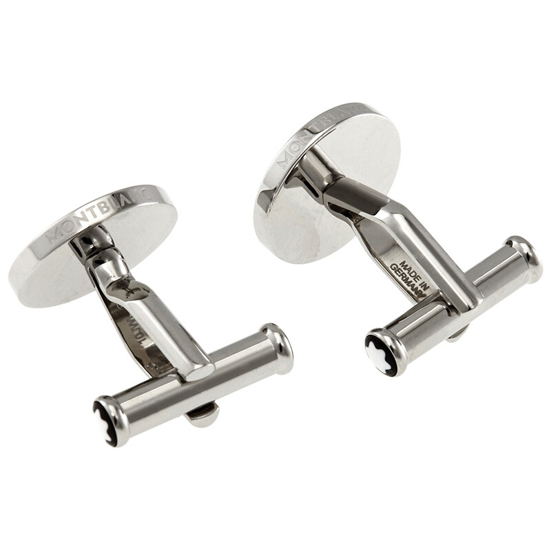 Montblanc Star Snowcap Stainless Steel Round Men's Cufflinks