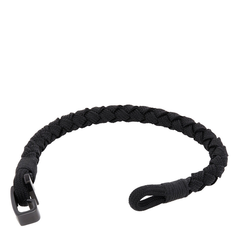 Montblanc T-Hook Bracelet in Black Nylon & Stainless Steel, Size