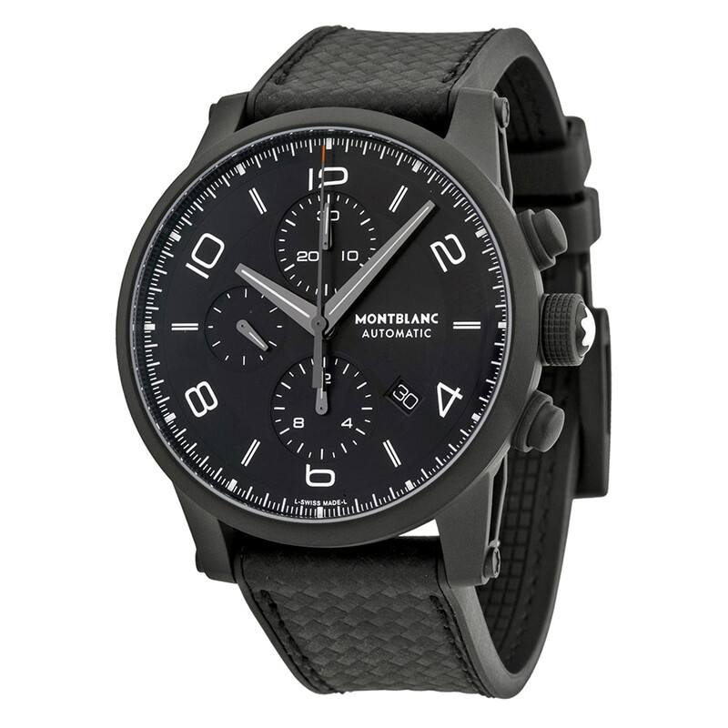 Montblanc Timewalker Extreme Chronograph Black Dial Black Leather